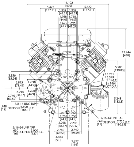 Briggs & Stratton 305447-3075 16 HP Vanguard Series Engine